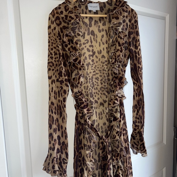 Rat & Boa Animal Print Ruffle Dress - Picture 3 of 8